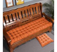 KYMMPL Thick Cotton Bench Cushion Pad 2/3 Seater,Cotton Sofa Bench Seat Cushions Pad Long Seat Pad for Home/Garden/Patio/Swing/Indoor (Orange,110 * 50 CM)