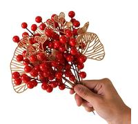 KYMY 2026 Chinese Vietnamese New Year Artificial Fortune Tree Branches, Red Lucky Berry Floral Arrangement, Asian Lunar New Year Tabletop Centerpiece for Spring Festival Desktop Decorations