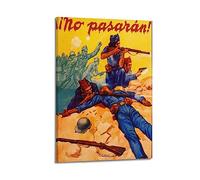 KYNA Vintage War Poster They Shall Not Pass! Spanish Civil War Poster Decorative Painting Canvas Wall Posters And Art Picture Print Modern Family Bedroom Decor Posters 12x18inch(30x45cm)