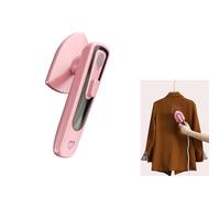 KyneLit 2in1 Handheld Portable Clothes Steamer, Travel Steam Iron 30s Fast Heat Up, Mini Ironing Machine for Business Travel (Pink)