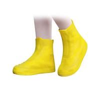 KyneLit Waterproof Shoe Covers, Reusable and Portable Rain Boots for Women and Men, Non-Slip Rubber Sole Overshoes for Outdoor Activities (M,Yellow)