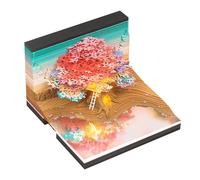 KYNEPSBH 3D Memo Pad,3D Notepad,3D Sticky Notes,3D Memo Pad Tree House with LED Light,Exquisite Creative Non-Stick Sticky Note,DIY Artsy Pads Post Notes Notepad,for Office Home Gifts Ornaments
