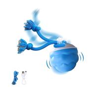 kyno 2026 New Interactive Dog Toys Touch Activated Bouncing & Jumping Dog Ball with Rope, Chase Buddy Dog Toy, Squeaky Doggie Toys to Keep Them Busy, USB Rechargeable (blue)