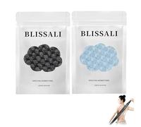 kyno Blissal Exfoliating Shower Towel 47", Premium Scrub Wash Cloth for Body Face, 2-in-1 Exfoliating Towel-Body Scrubber with 2 Sides for All Skin Types (black+blue)