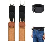 kyno No Buckle Belts for Men, 2026 New Adjustable Buckleless Belts for Men, Fashionable, Comfortable and Easy To Use, Gift for men (yellow*2 and black*2)