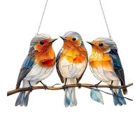 Kynoz Robin Garden Ornaments Stained Glass Style Acrylic Suncatcher