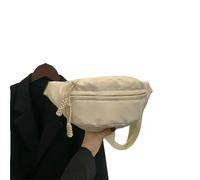 Kyntex Crossbody Bags Chest Bag Banana for Women Sling Waist Pack Canvas Running Waist-White