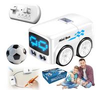 KYNTEXA Magic Mini RC Bus, 2026 Gesture & Remote Control Sensor Car, Smart Radio Control Check with Mini Cars, Auto-Avoidance Line Tracking Desktop Vehicle with LED Expression Lights (White)