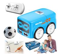 KYNTEXA Magic Mini RC Bus, 2026 Gesture & Remote Control Sensor Car, Smart Radio Control Check with Mini Cars, Auto-Avoidance Line Tracking Desktop Vehicle with LED Expression Lights (Blue)