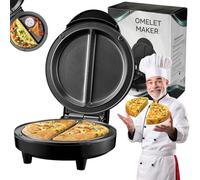 KYNTEXA New Dual-Zone Electric Omelette Maker, Omelet Pan Non Stick Omelette for 2 Omelette Simultaneously, Quick & Easy with Indicator Lights Anti-Silp Base Anti-Scald Handle (1 Set)