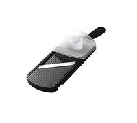 Kyocera Adjustable Slicer, Ceramic, Black, 27.7 x 9.2 x 1.6 cm | Universal planer, plastic frame, black, ergonomic handle, hanging hole, finger guard