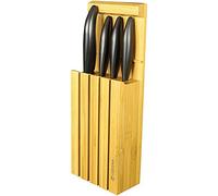 Kyocera Bamboo knife block and knife set - White and Black