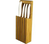 Kyocera Bamboo knife block and knife set - White and White