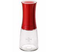 KYOCERA CM-20C-RD herb and spice grinder with ceramic grinder, adjustable coarse to fine, glass container, red