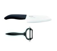 Kyocera Cut & Peel Set Black Blister pack - 14cm Santoku knife & Peeler