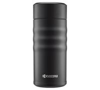 KYOCERA MB-12S BK 350ml Screw-top Ceramic Coated Travel Mug-Jet Black, Stainless Steel
