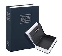 KYODOLED 10.5" Diversion Book Safe with Combination Lock, Extra Large Metal Alloy Steel Safe, Navy Blue