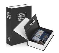 KYODOLED Diversion Book Safe with Combination Lock, Secret Safe Metal Lock Box, Money Storage Collection Box, 9.5" x 6.2" x 2.2" Black Large