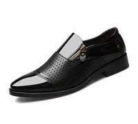 KYOESCAI Men's Breathable Penny Loafers Slip On Dress Shoes with Zipper