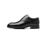 KYOESCAI Men's Comfortable Dress Shoes, Stylish Square Toe Lace Up Oxfords Brogues Business Derby Shoes,Black,7.5 UK
