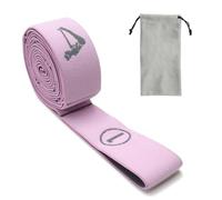 KYOFIS Adjustable Length Stretch Band with Double Layer Loops, Portable Stretching Strap for Flexibility Training, Yoga Dance Fitness, Home Travel Use(Pink,110cm)