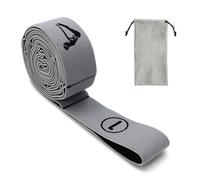 KYOFIS Adjustable Length Stretch Band with Double Layer Loops, Portable Stretching Strap for Flexibility Training, Yoga Dance Fitness, Home Travel Use(Gray,135cm)
