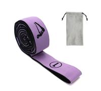 KYOFIS Adjustable Length Stretch Band with Double Layer Loops, Portable Stretching Strap for Flexibility Training, Yoga Dance Fitness, Home Travel Use(Purple,100cm)