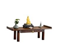 KYOFIS Bamboo Buddha Altar Table with Hidden Tray Retractable Pull Plate Meditation Cabinet for Home(80x25x18.5cm/31.5x9.8x7.3in)