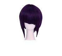 Kyoka Jiro Cosplay Wigs Jirou Kyouka Short Purple Black Heat Resistant Synthetic Hair Wig + Wig Cap
