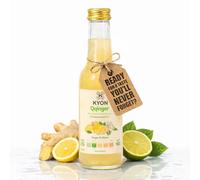 Kyon Qqinger Drink - 250 ml Ginger Juice with Lemon, Lime & Elderflower, Refreshing & Non-Alcoholic Ginger Drink, Available in Packs of 12