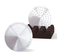 KYONANO 58.5mm Puck Screen with Stand - Espresso Machine Accessories - Reusable Metal Coffee Filters with Silicone Holder - Suit for 58mm Breville, WEGA Espresso Coffee Machines