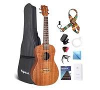 KYOOH 23 Inch Concert Ukulele Professional Mahogany Ukelele for Starter with Online Lessons Gig Bag Tuner Strap Nylon Strings Picks