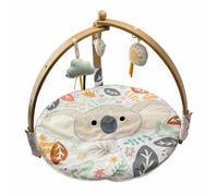 Kyoot Baby Activity Play Gym and Play Mat with Early Learning Hanging Sensory Soft Toys | Newborn Baby Unisex Boy Girl | Neutral Beige Scandi Design with Eco-Friendly Wooden Frame | Koala