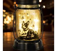 kyoryuger Boston Terrier Gifts for Women/Men Boston Terrier Solar Lanterns Mom Birthday Dog Lovers Lantern Pet Loss Dog Memorial Lights Solar Garden Decor for Yard, Patio,Backyard,Porch Torches Light