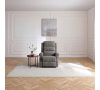 Kyoto Betsy Fabric Manual Recliner Chair - Grey