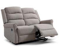 Kyoto Betsy Fabric Power Recliner 2 Seater Sofa - Natural