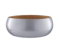 Kyoto Bowl, Spun Bamboo, Metallic Silver, Small