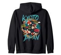 Kyoto City Japan Koi Fish Japanese Retro Style Art Japan Zip Hoodie