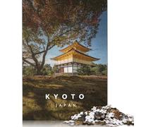 Kyoto Golden Pavilion Puzzle Rectangular Paper Board 100 Percent Recycled Cardboard Jigsaw Puzzle for Adult Children 1000pcs (75x50cm)