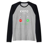 Kyoto is Calling and I Must Go Japan Traveling Raglan Baseball Tee