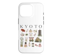 Kyoto Japan Icons Cute Culture Travel Art Illustration Case for iPhone 16 Pro