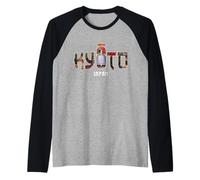 Kyoto Japan Kyoto City Established Vintage Design Raglan Baseball Tee