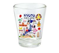 Kyoto Japan Map and Attractions Collage Shot Glass