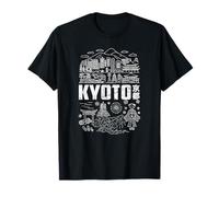 Kyoto Japan Skyline Japanese Kanji Souvenir for Travelers T-Shirt