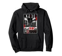 Kyoto Japan Temple City Poster Art Illustration Pullover Hoodie