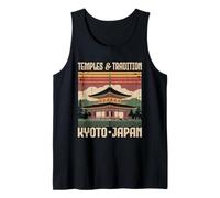 Kyoto Japan Temples Tradition Retro Travel Kawaii Souvenir Tank Top