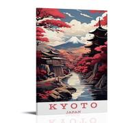 Kyōto Japan Vintage Travel Art Poster Canvas Room Aesthetic Wall Art Prints Home Modern Decor 20x30inch(50x75cm)