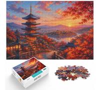 Kyoto Pagoda and Golden Pavilion at Sunset Jigsaw Puzzle, 1000 Piece