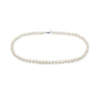 Kyoto Pearl 6.5mm Classic Freshwater Pearl Necklace with 925 Sterling Silver Wedding and Special Occasion Jewellery White