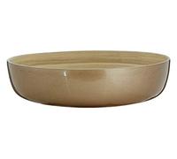Kyoto Round Salad Bowl, Spun Bamboo, Metallic Gold